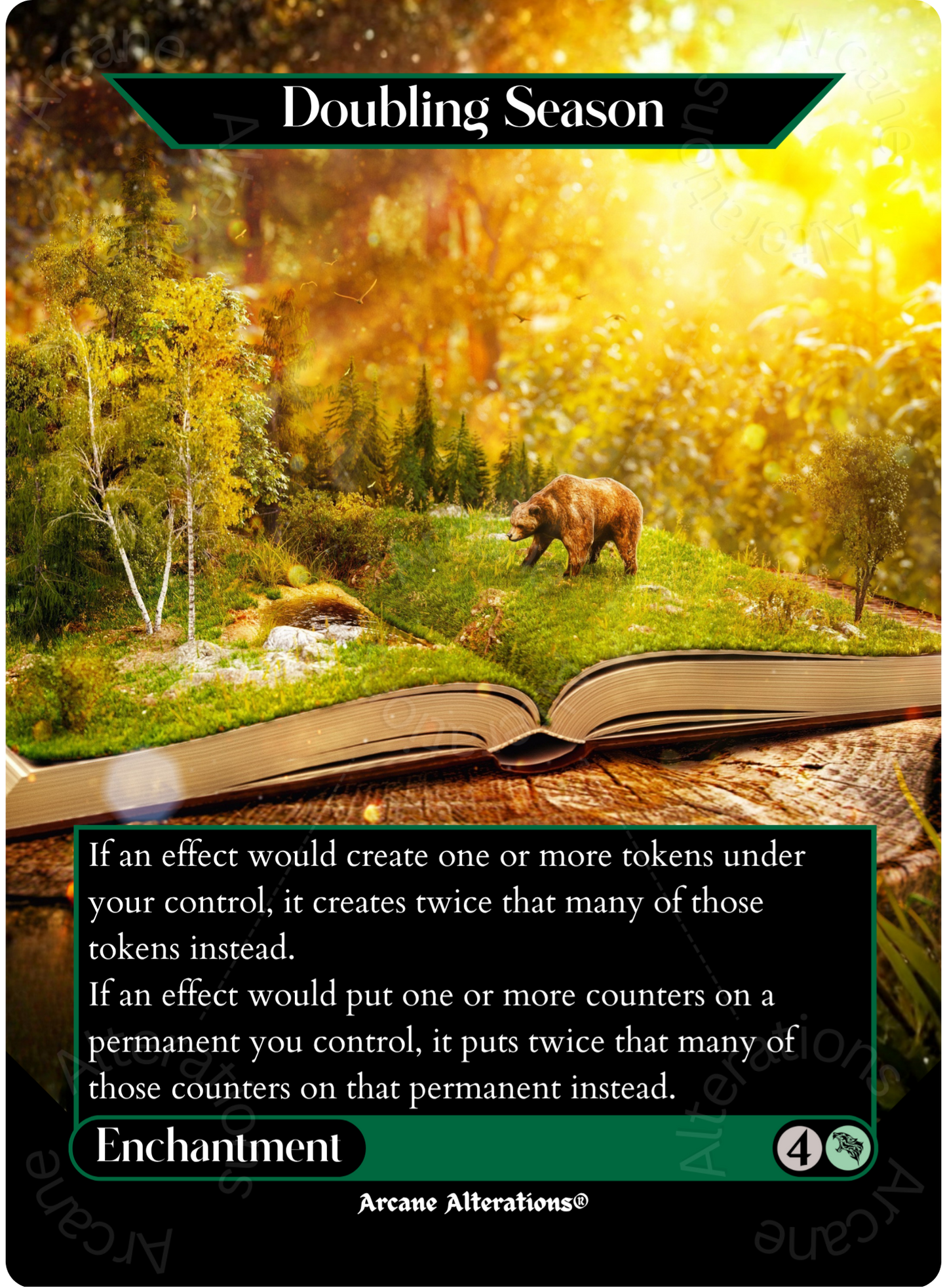 Doubling Season - Full Art Altered Art Custom Proxy Cards