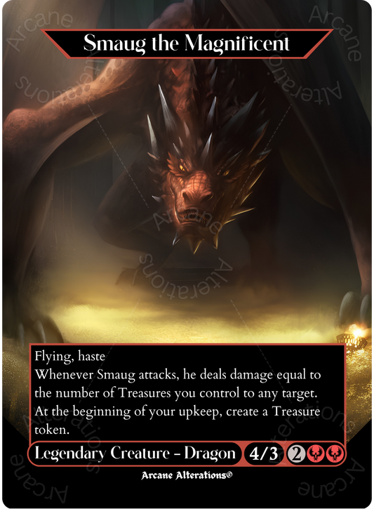 Smaug the Magnificent - Full Art Altered Art Custom Proxy Cards