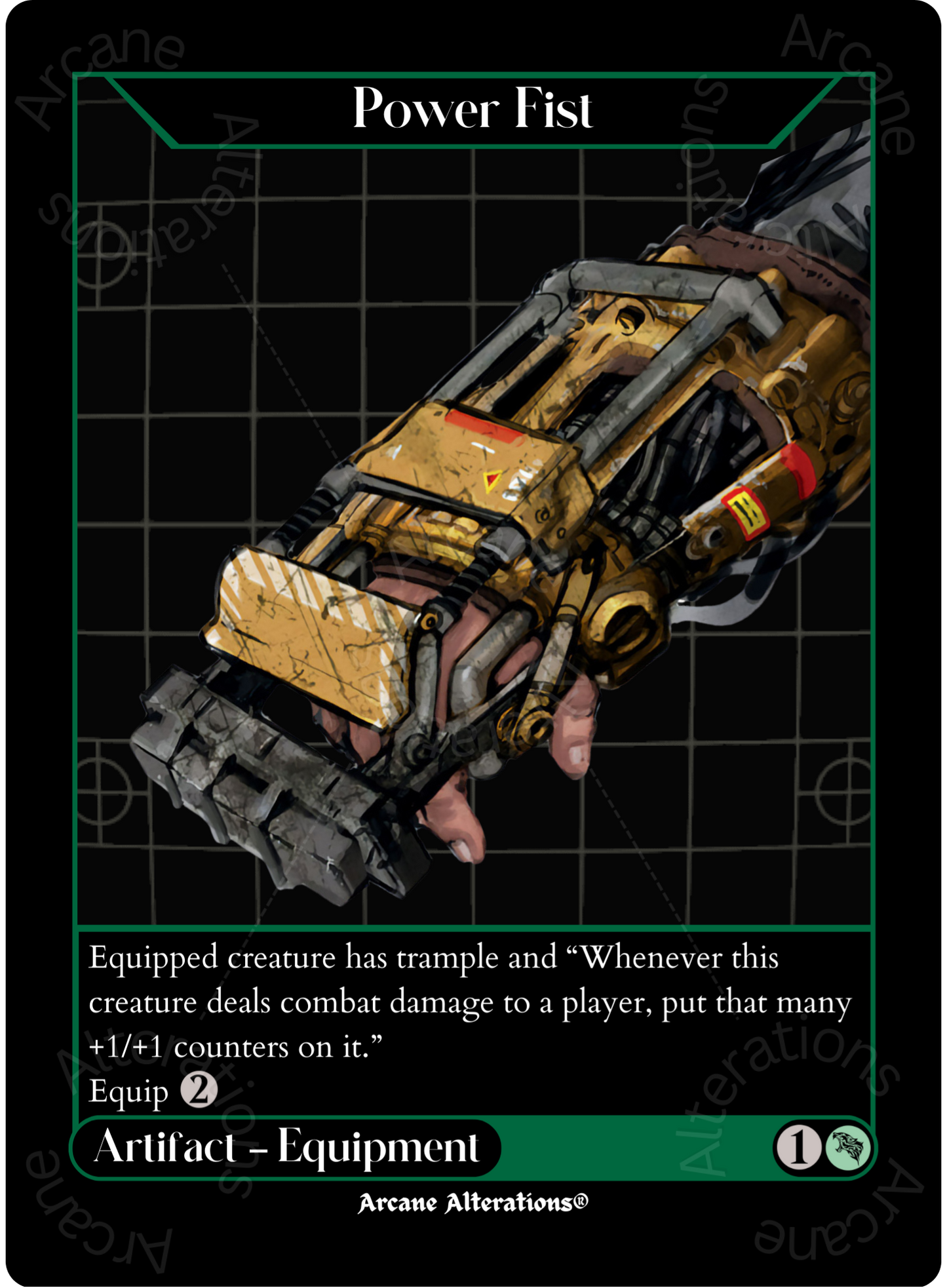 Power Fist Fallout Crossover - High Quality Altered Art Custom Proxy Cards