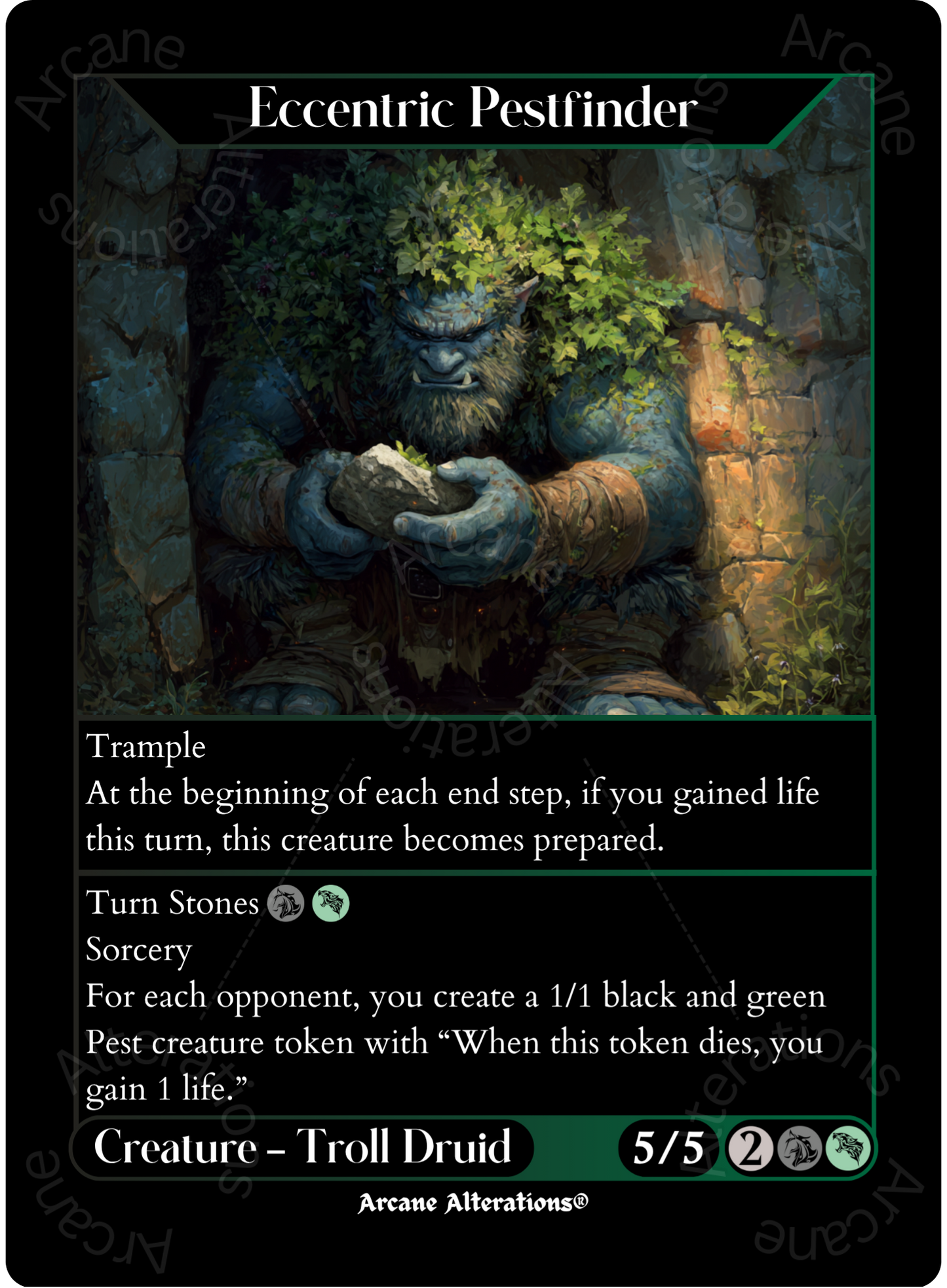 Eccentric Pestfinder - High Quality Altered Art Custom Proxy Cards