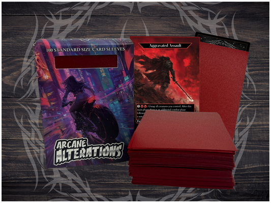 Red Matte 100 Card Sleeves Standard Size