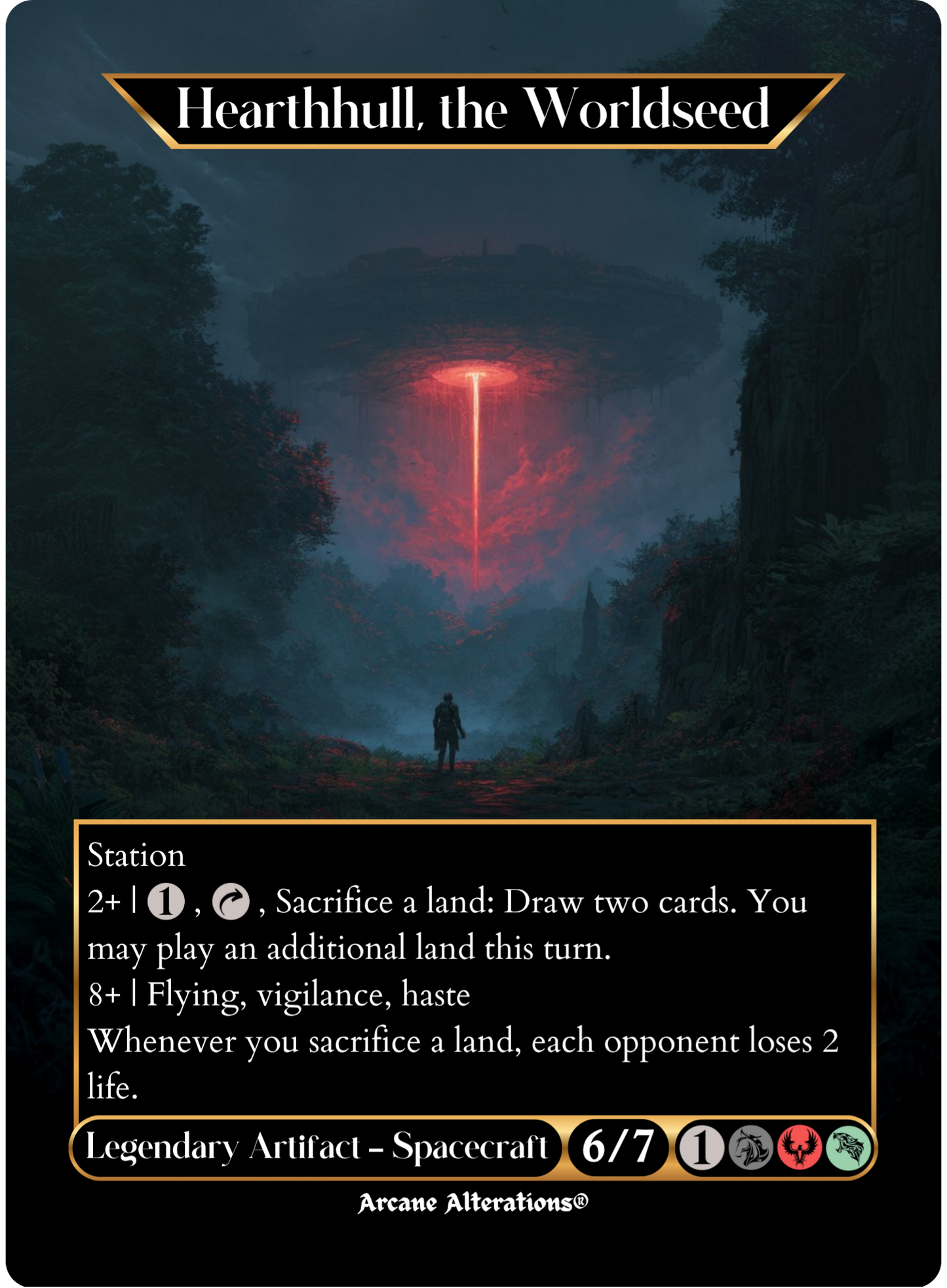 Hearthhull, the Worldseed - Full Art Altered Art Custom Proxy Cards