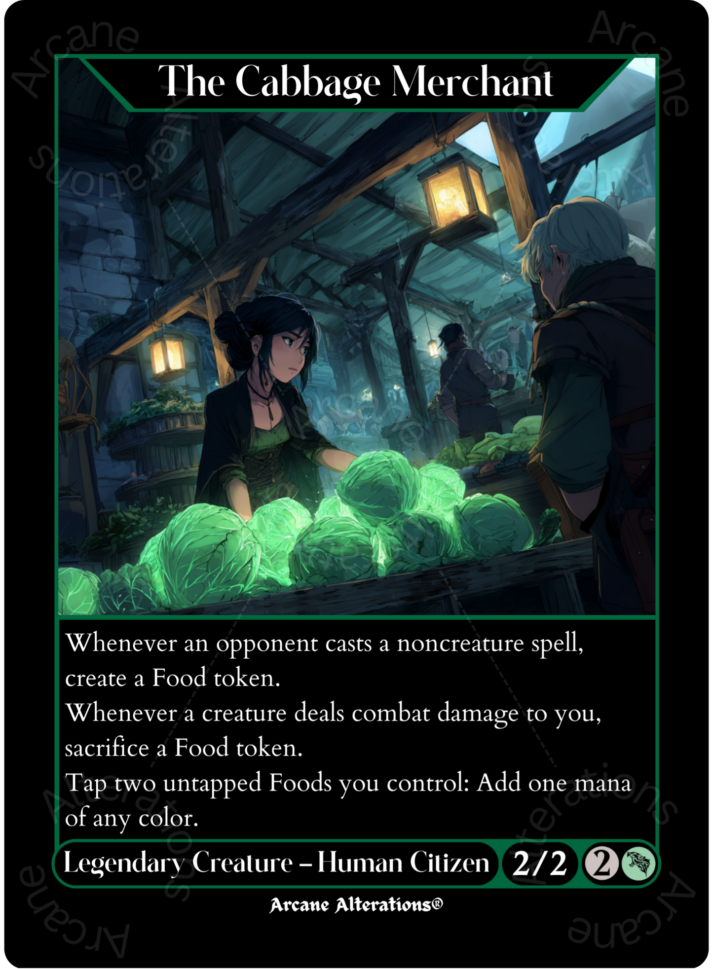The Cabbage Merchant - Full Art Altered Art Custom Proxy Cards