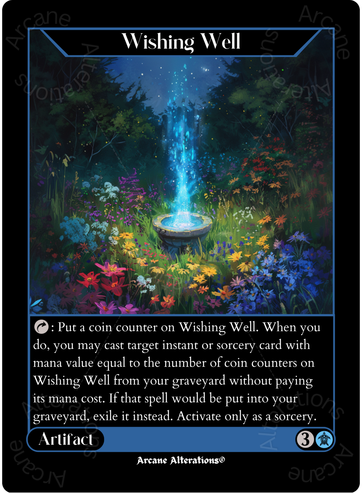 Wishing Well - High Quality Altered Art Custom Proxy Card