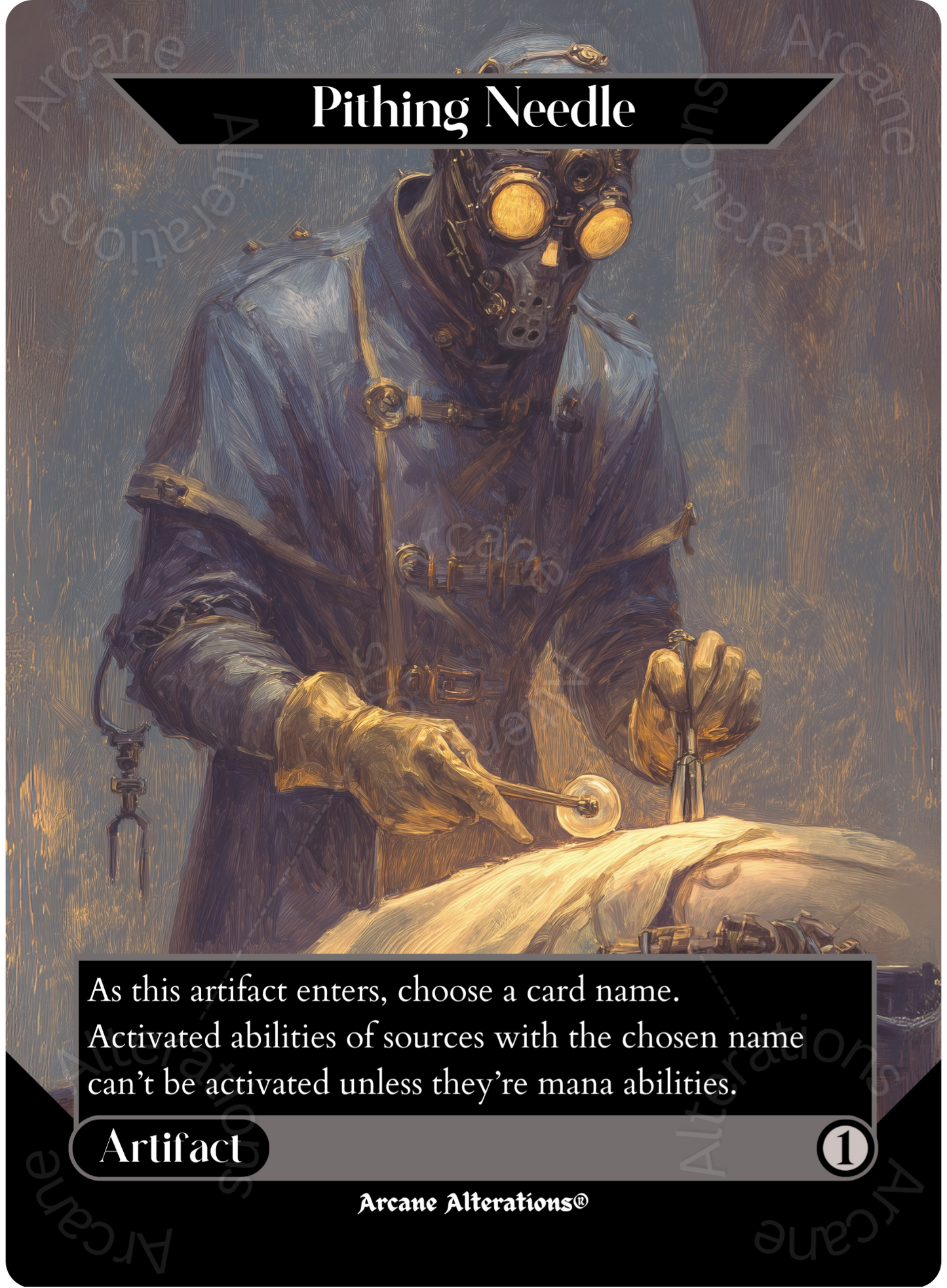 Pithing Needle - Full Art Altered Art Custom Proxy Cards