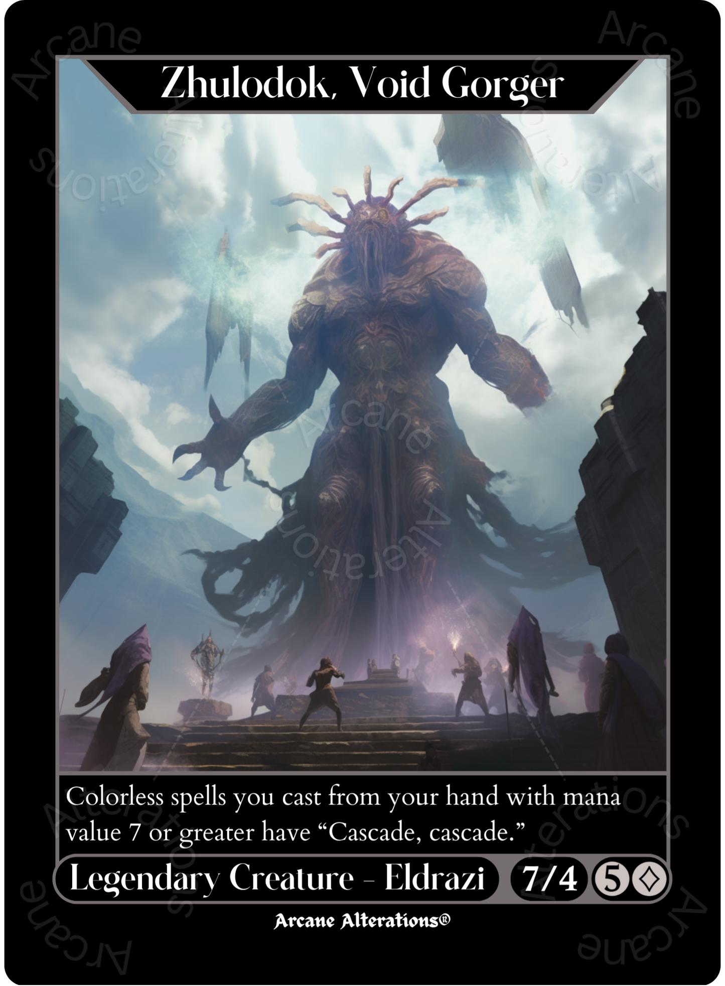 Zhulodok, Void Gorger - High Quality Altered Art Custom Proxy Cards