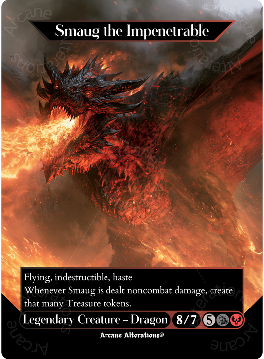 Smaug the Impenetrable - Full Art Altered Art Custom Proxy Cards