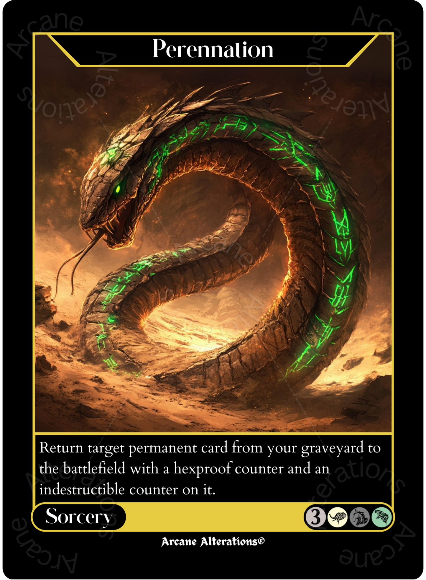 Perennation - High Quality Altered Art Custom Proxy Cards