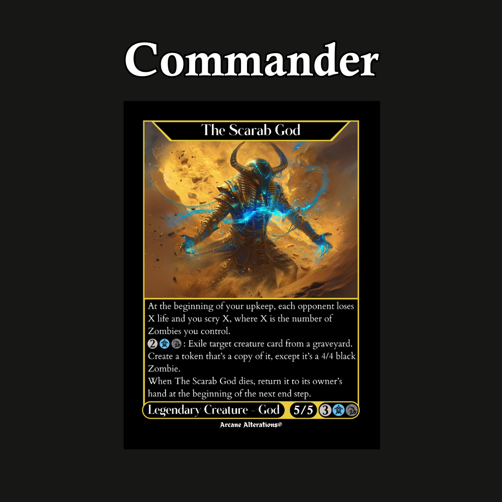 The Scarab God Zombie Tribal Reanimation Commander Deck Fully Customized