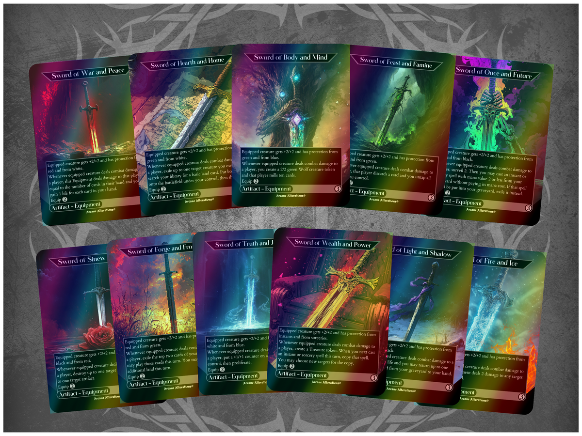 Sword Set Bundle - Full Art Altered Art Custom Proxy Cards