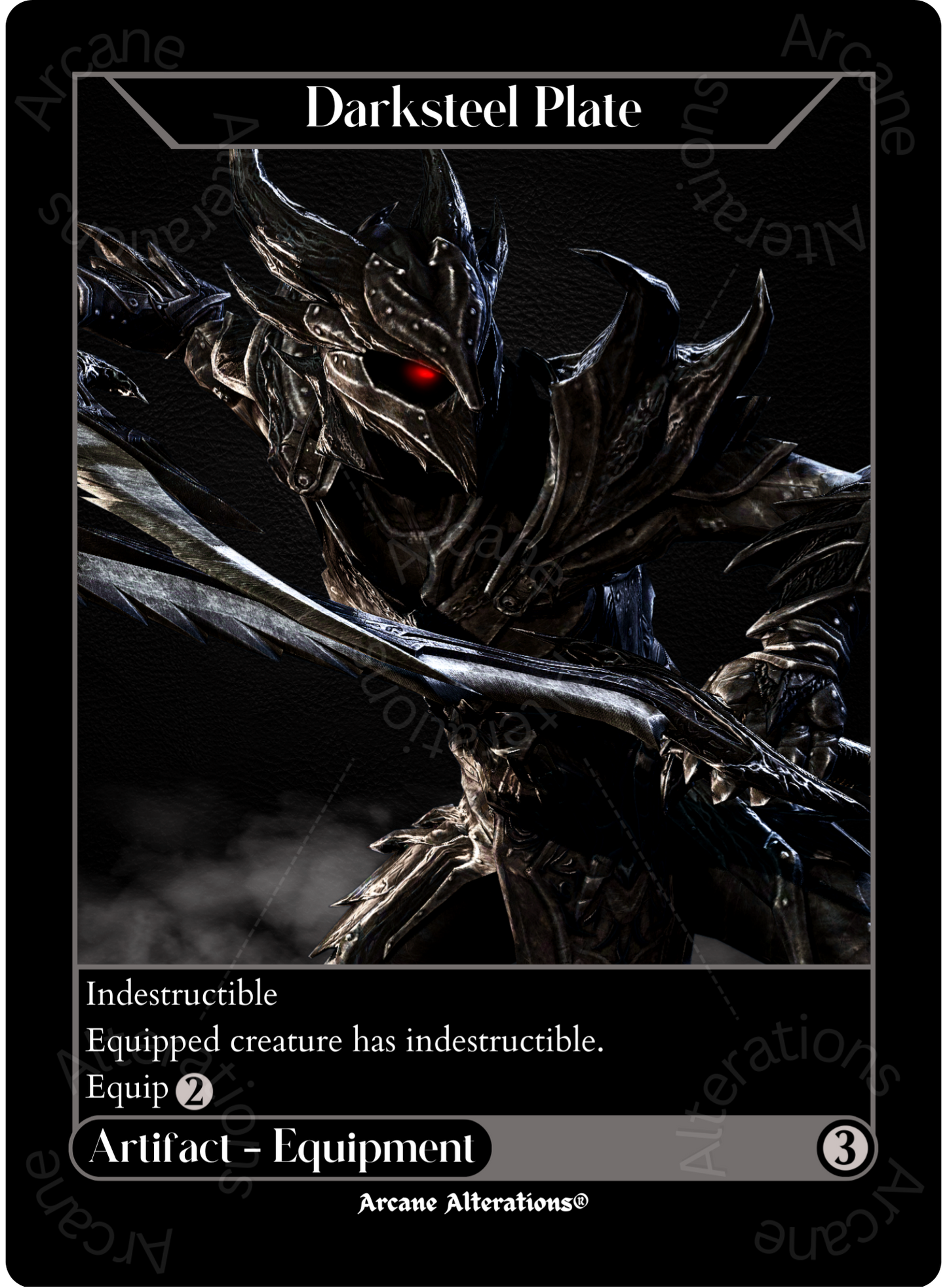Darksteel Plate Daedric Armor The Elder Scrolls Crossover - High Quality Altered Art Custom Proxy Cards
