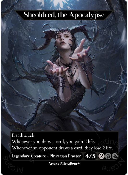 Sheoldred, the Apocalypse - Full Art Altered Art Custom Proxy Cards