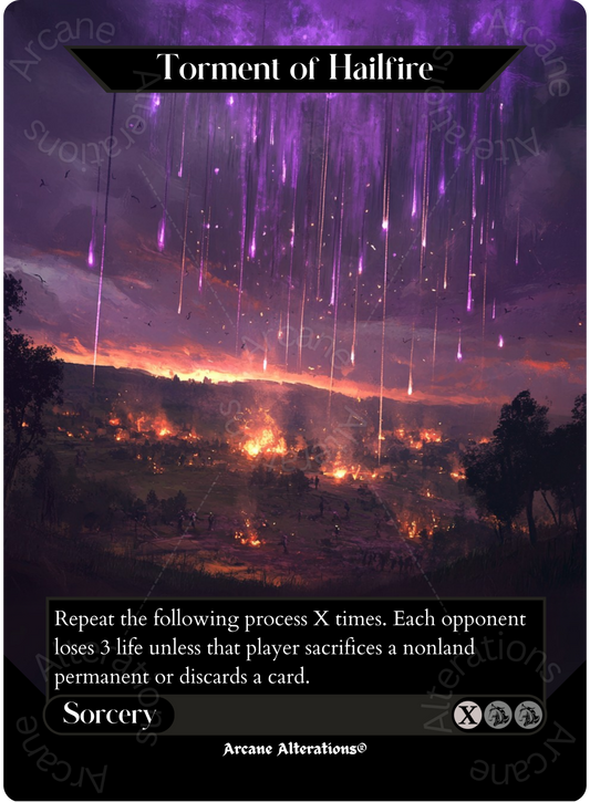 Torment of Hailfire - Full Art Altered Art Custom Proxy Cards