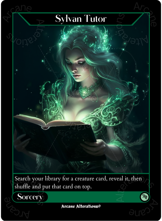 Sylvan Tutor - High Quality Altered Art Custom Proxy Cards