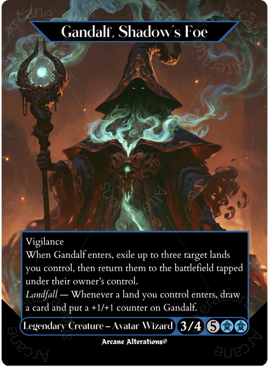 Gandalf, Shadow's Foe - Full Art Altered Art Custom Proxy Cards