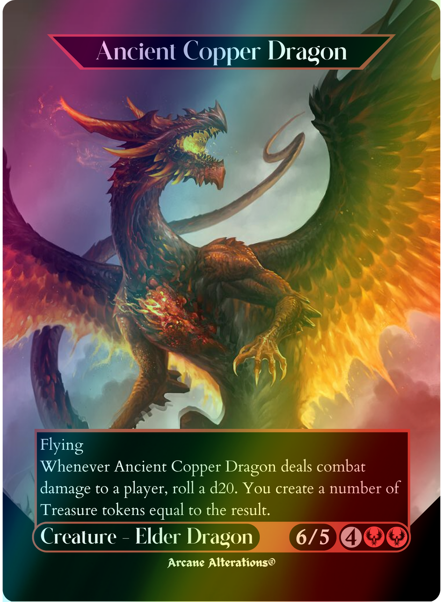 Ancient Copper Dragon - Full Art Altered Art Custom Proxy Cards