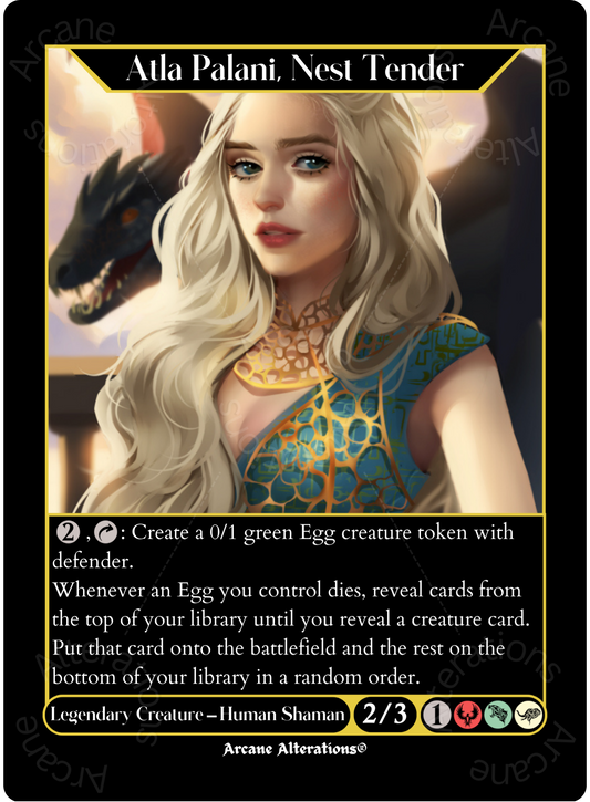 Atla Palani, Nest Tender Daenerys Targaryen Game of Thrones Crossover Single - High Quality Altered Art Custom Proxy Cards