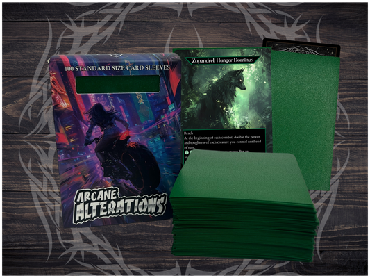 Green Matte 100 Card Sleeves Standard Size
