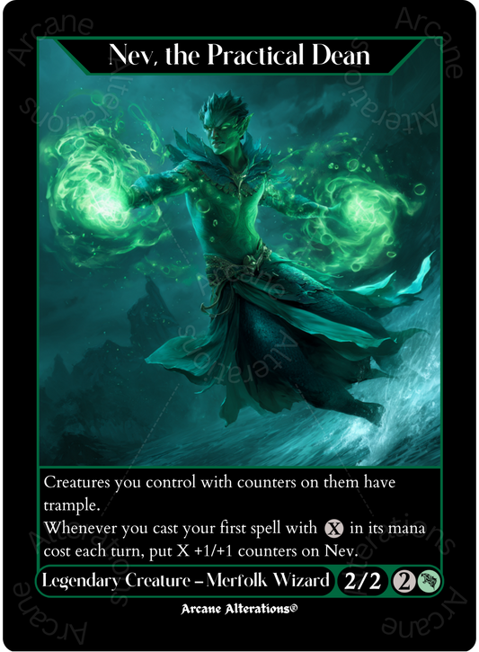 Nev, the Practical Dean - High Quality Altered Art Custom Proxy Cards