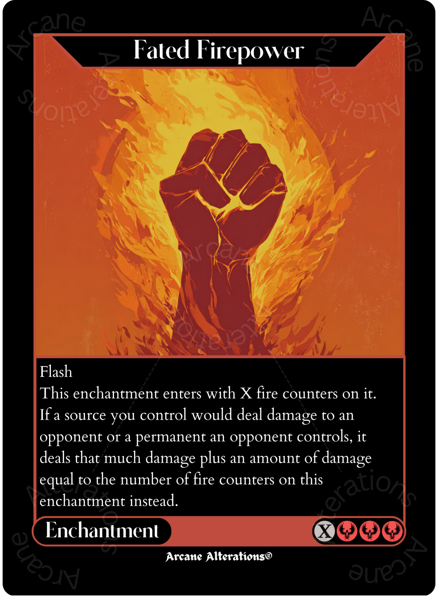 Fated Firepower - Full Art Altered Art Custom Proxy Cards