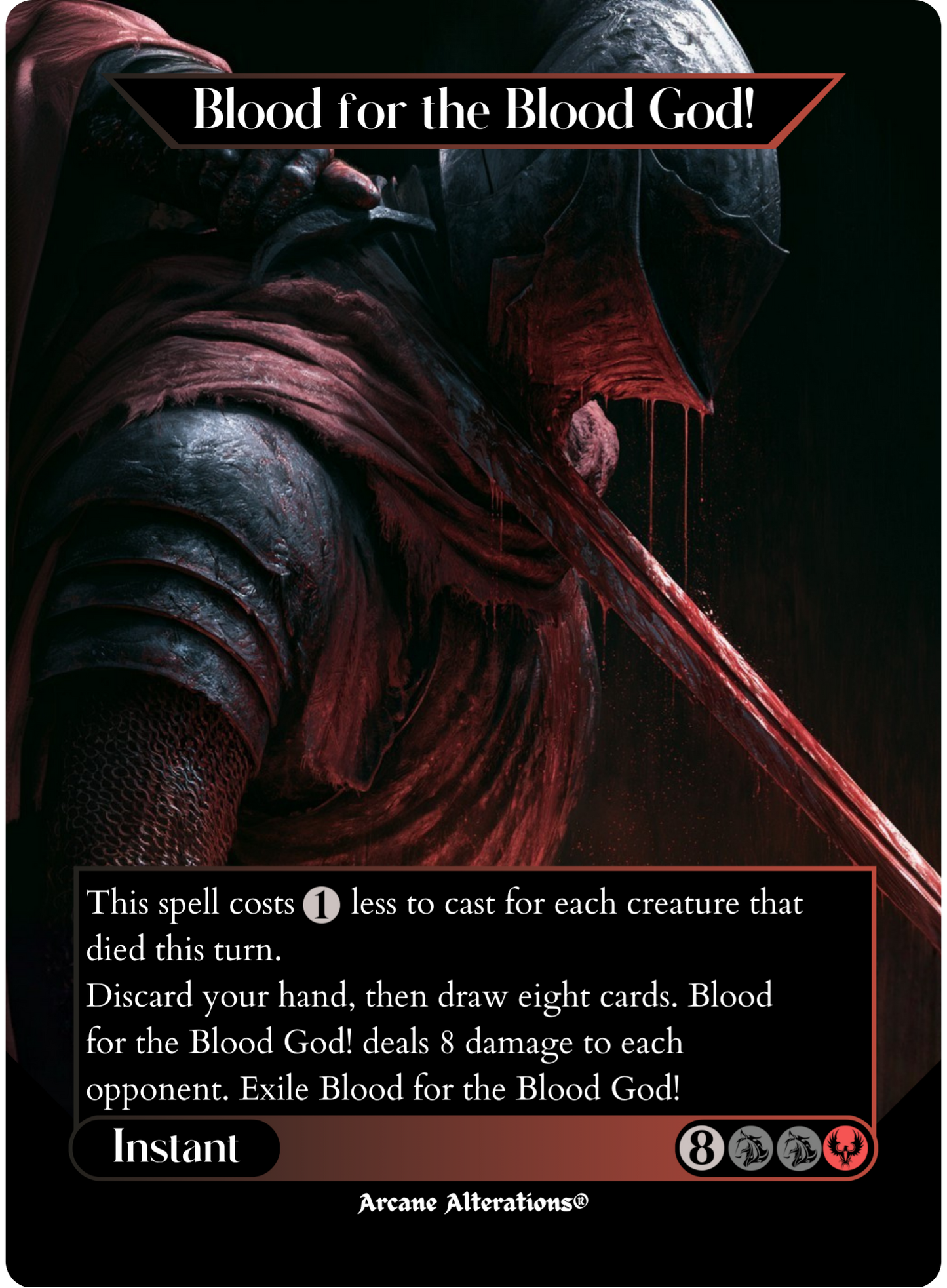 Blood for the Blood God! - Full Art Altered Art Custom Proxy Cards