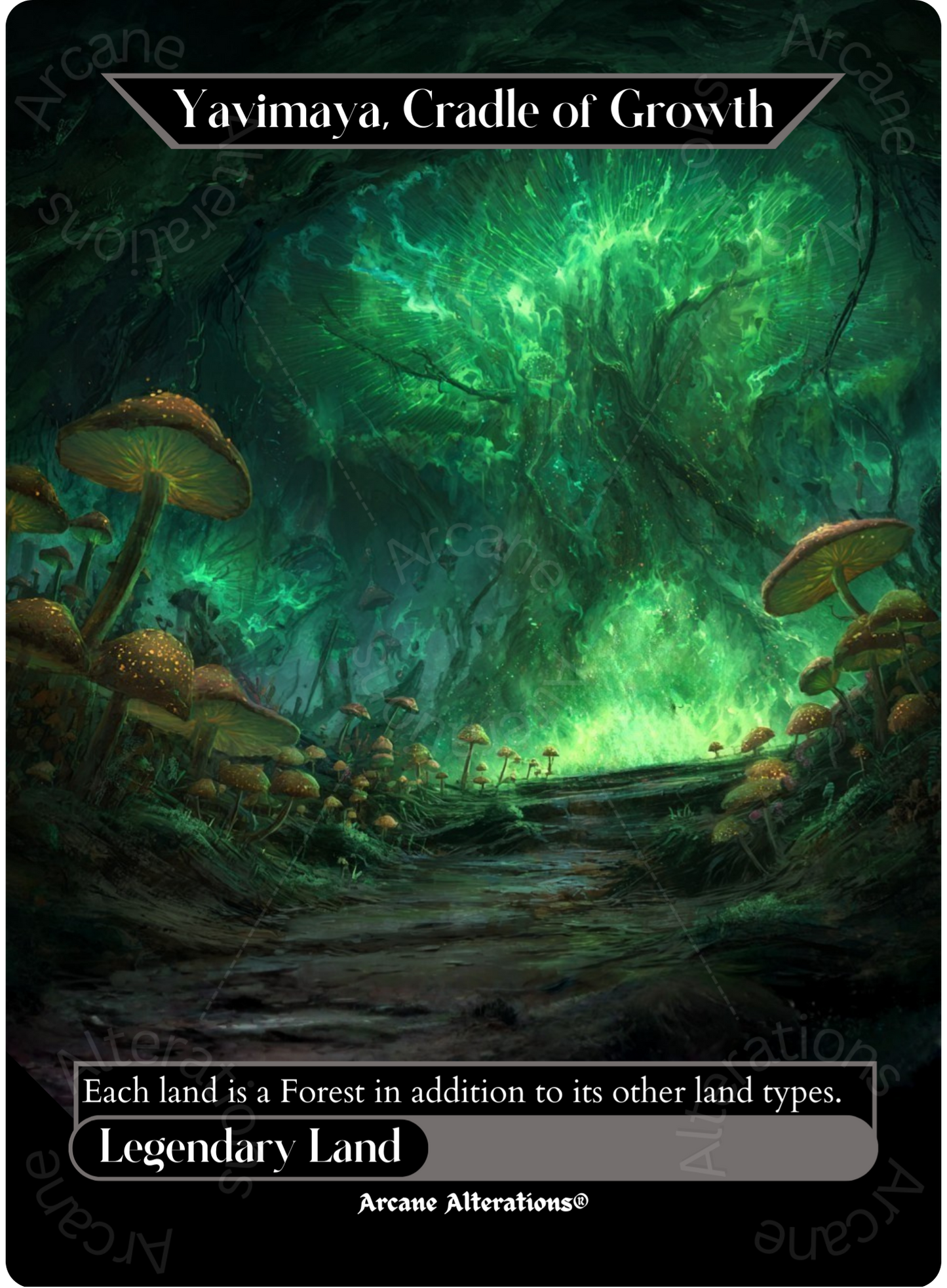 Yavimaya, Cradle of Growth - Full Art Altered Art Custom Proxy Cards