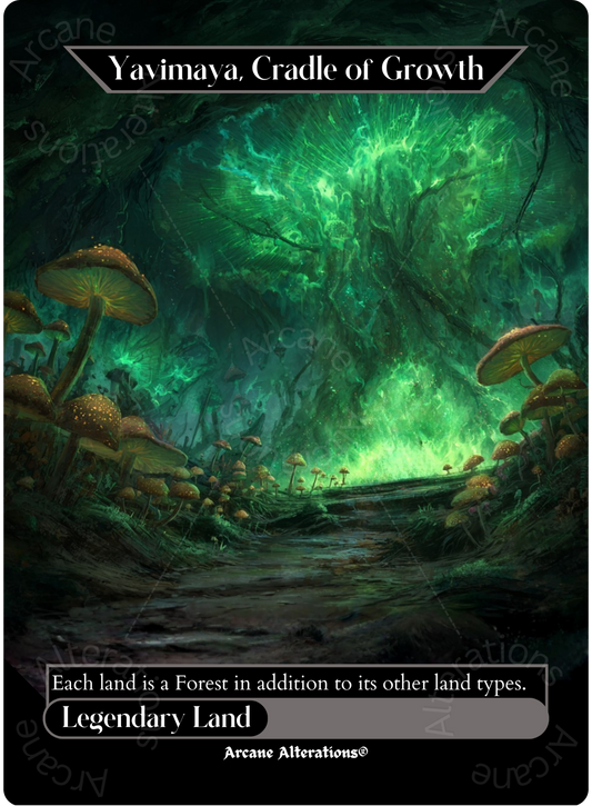 Yavimaya, Cradle of Growth - Full Art Altered Art Custom Proxy Cards
