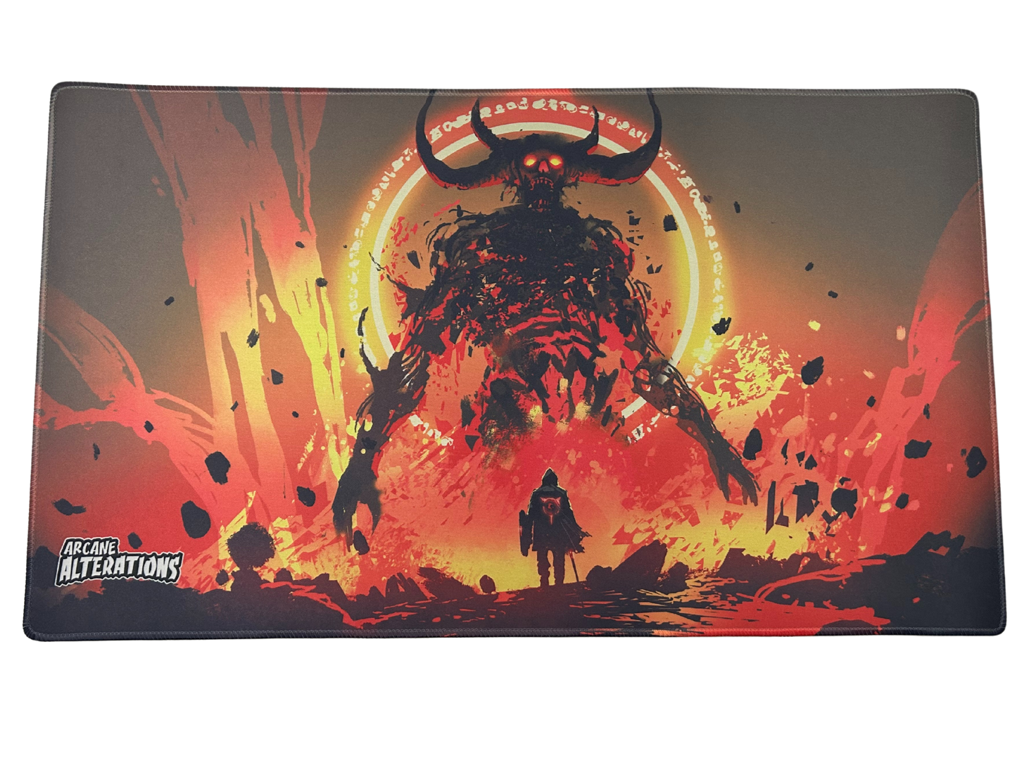 Fiery Demon Stitched Edge Playmat (2mm)