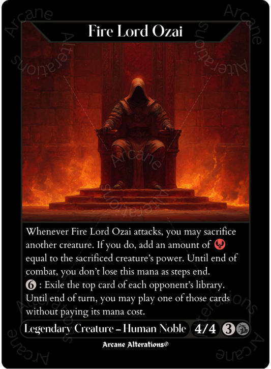Fire Lord Ozai - Full Art Altered Art Custom Proxy Cards