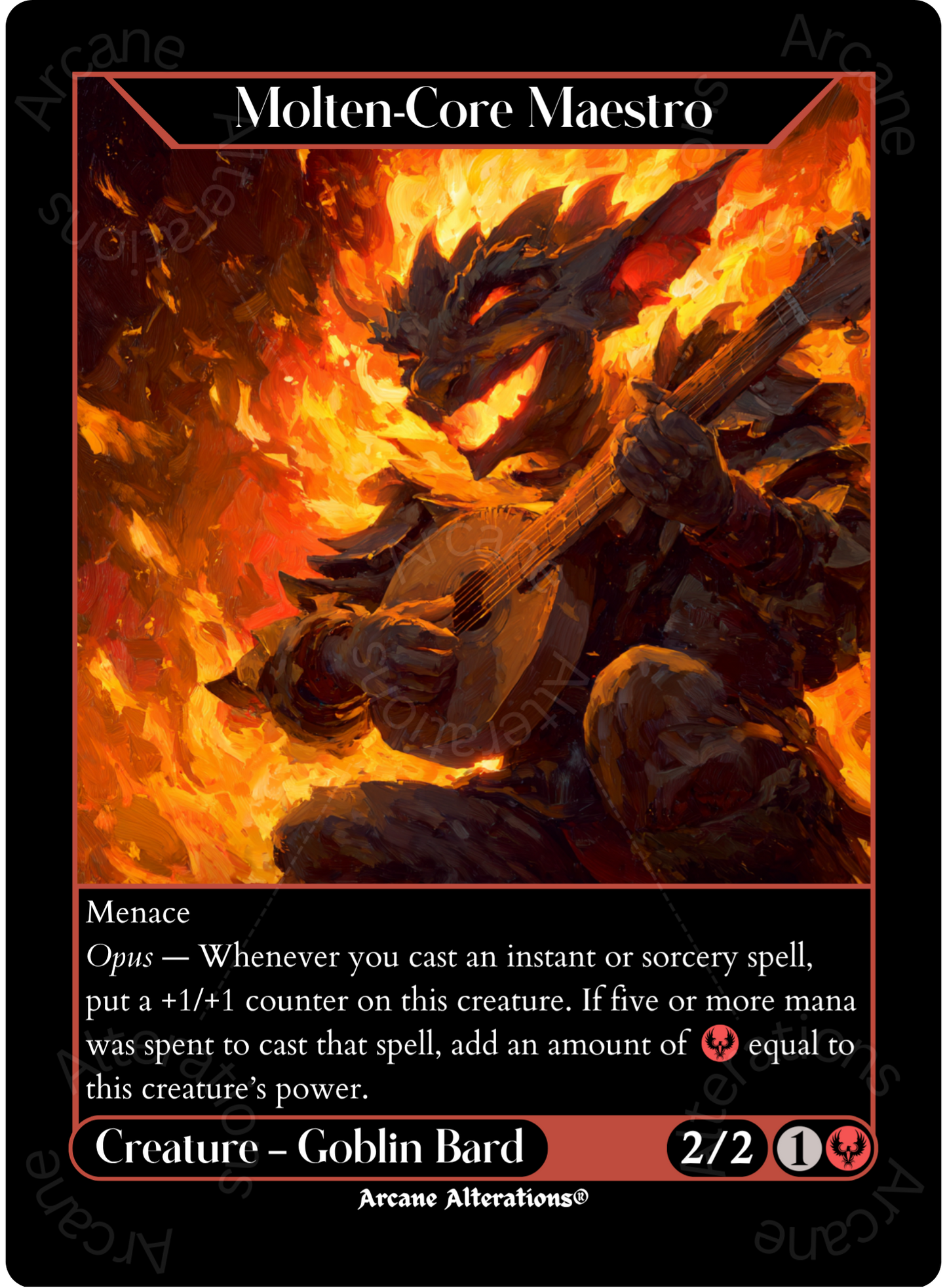 Molten-Core Maestro - High Quality Altered Art Custom Proxy Cards