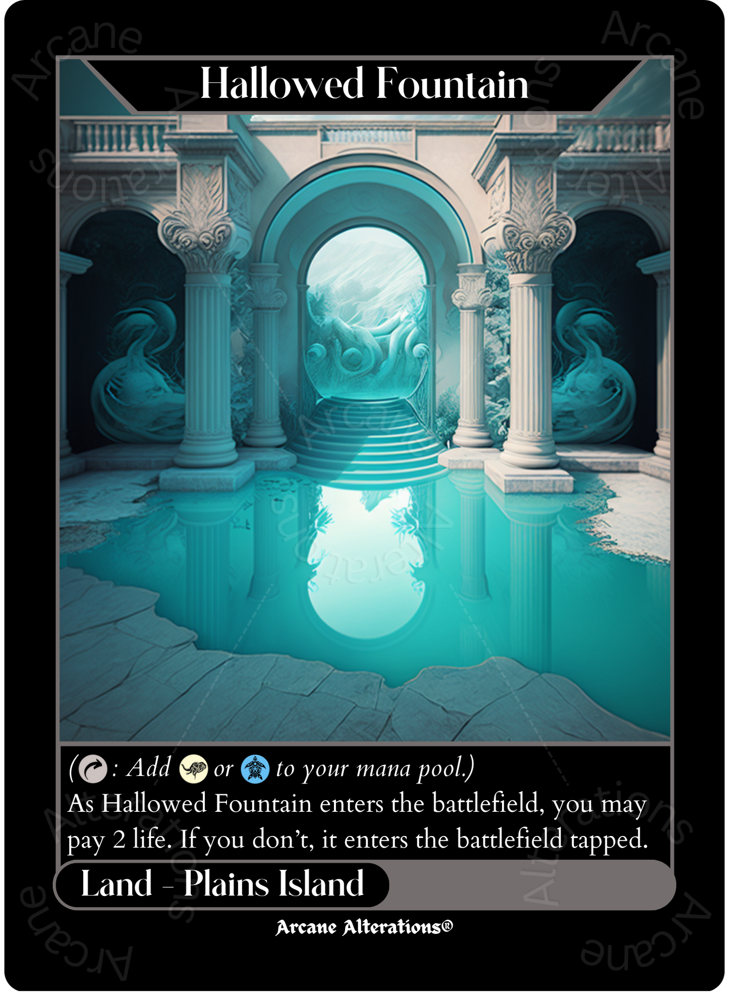 Hallowed Fountain - High Quality Altered Art Custom Proxy Cards