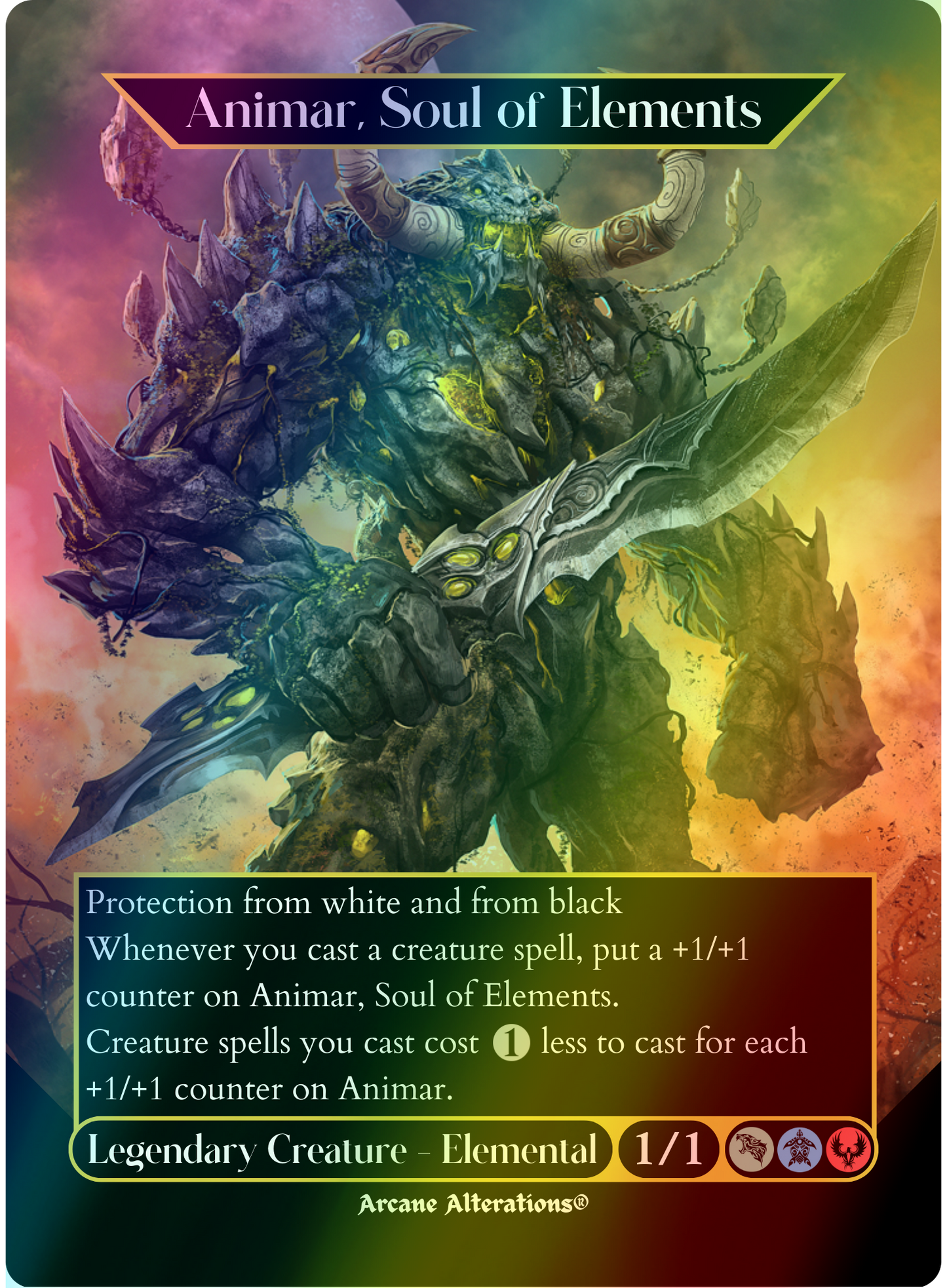 Animar, Soul of Elements - Full Art Altered Art Custom Proxy Cards