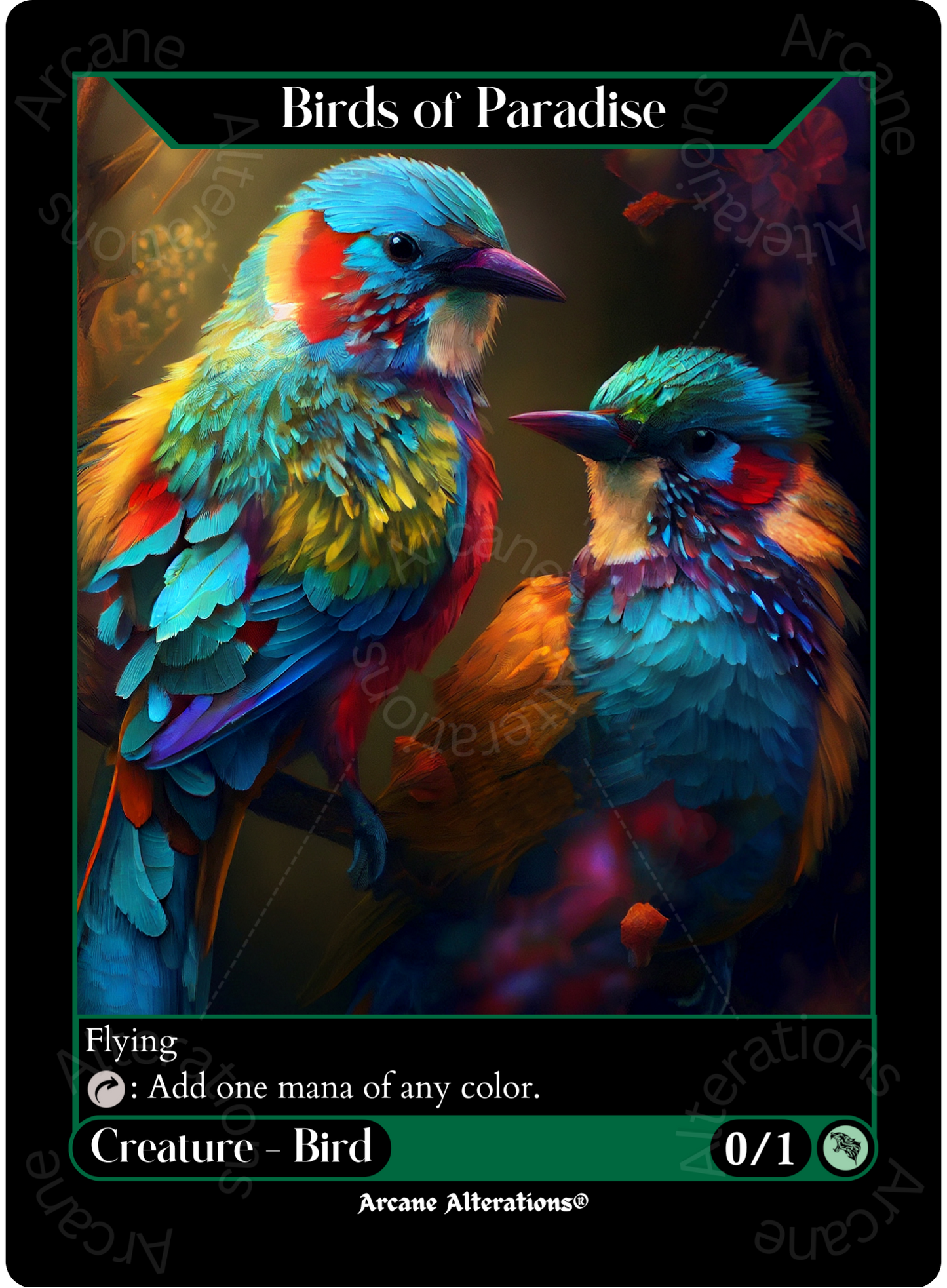 Birds of Paradise - High Quality Altered Art Custom Proxy Cards