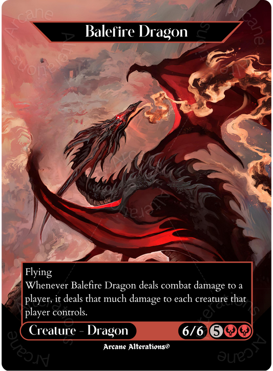 Balefire Dragon - Full Art Altered Art Custom Proxy Cards