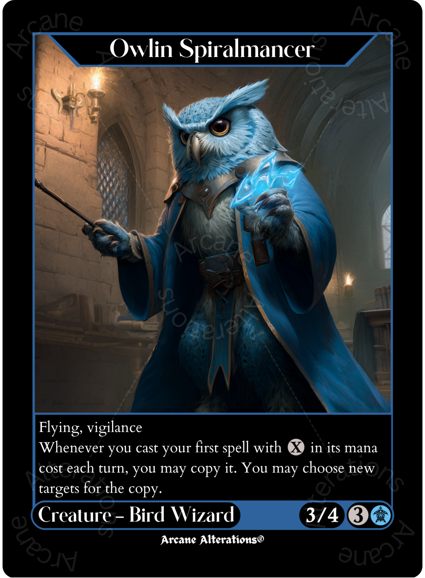Owlin Spiralmancer - High Quality Altered Art Custom Proxy Cards