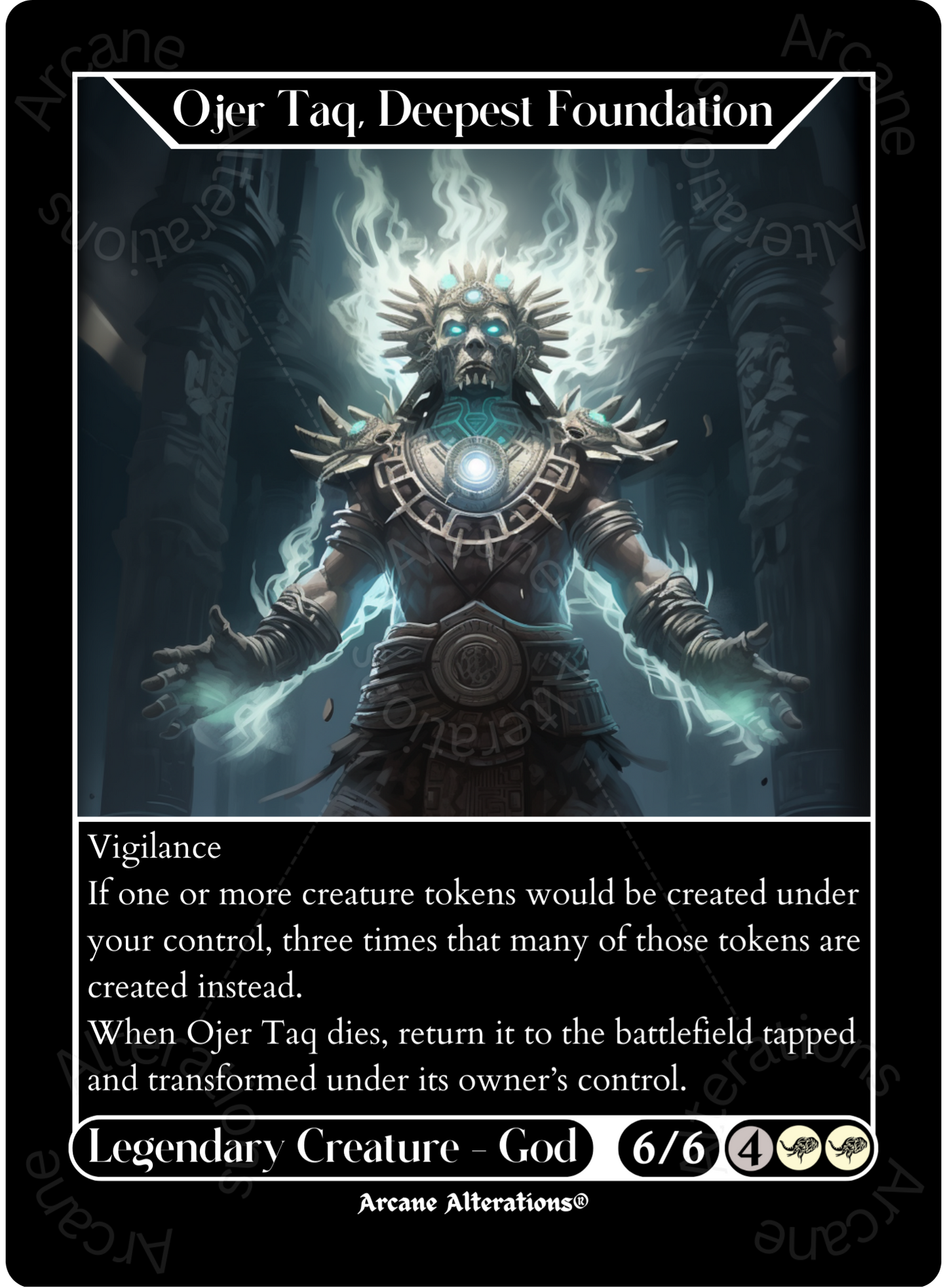 Ojer Taq, Deep Foundation - High Quality Altered Art Custom Proxy Cards