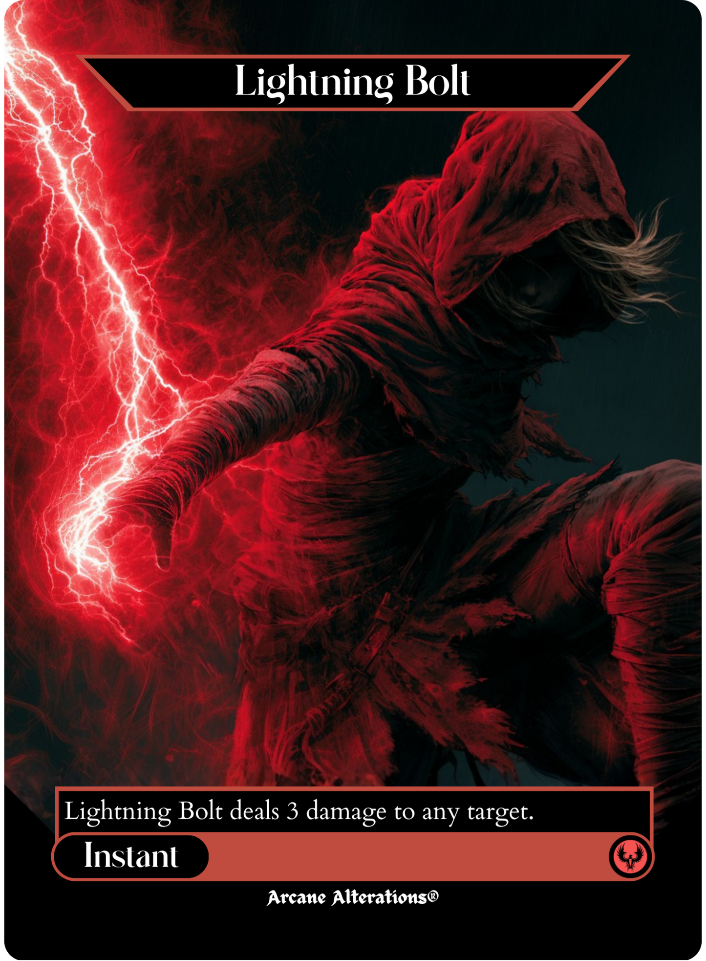 Lightning Bolt - Full Art Altered Art Custom Proxy Cards