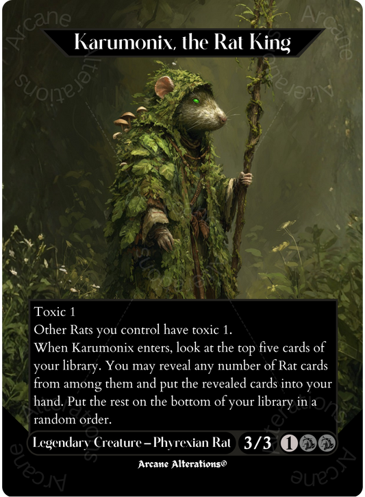 Karumonix, the Rat King - Full Art Altered Art Custom Proxy Cards