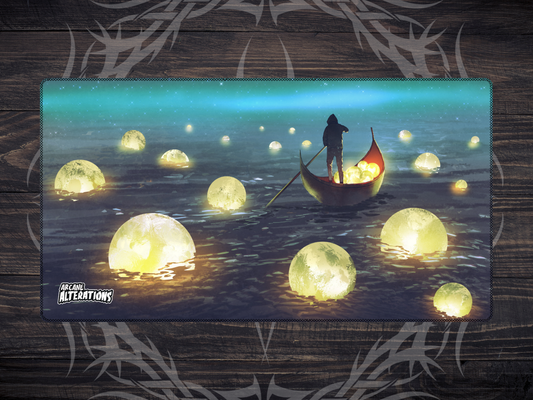 Sea of Moons Stitched Edge Playmat 24"x14" (3mm)