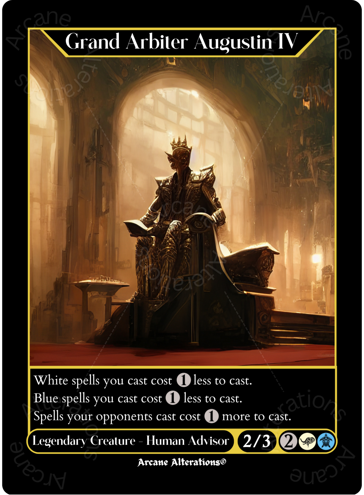 Grand Arbiter Augustin IV - High Quality Altered Art Custom Proxy Cards
