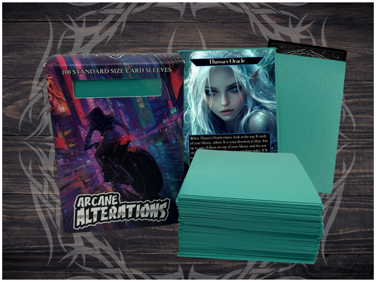 Turquoise Matte 100 Card Sleeves Standard Size