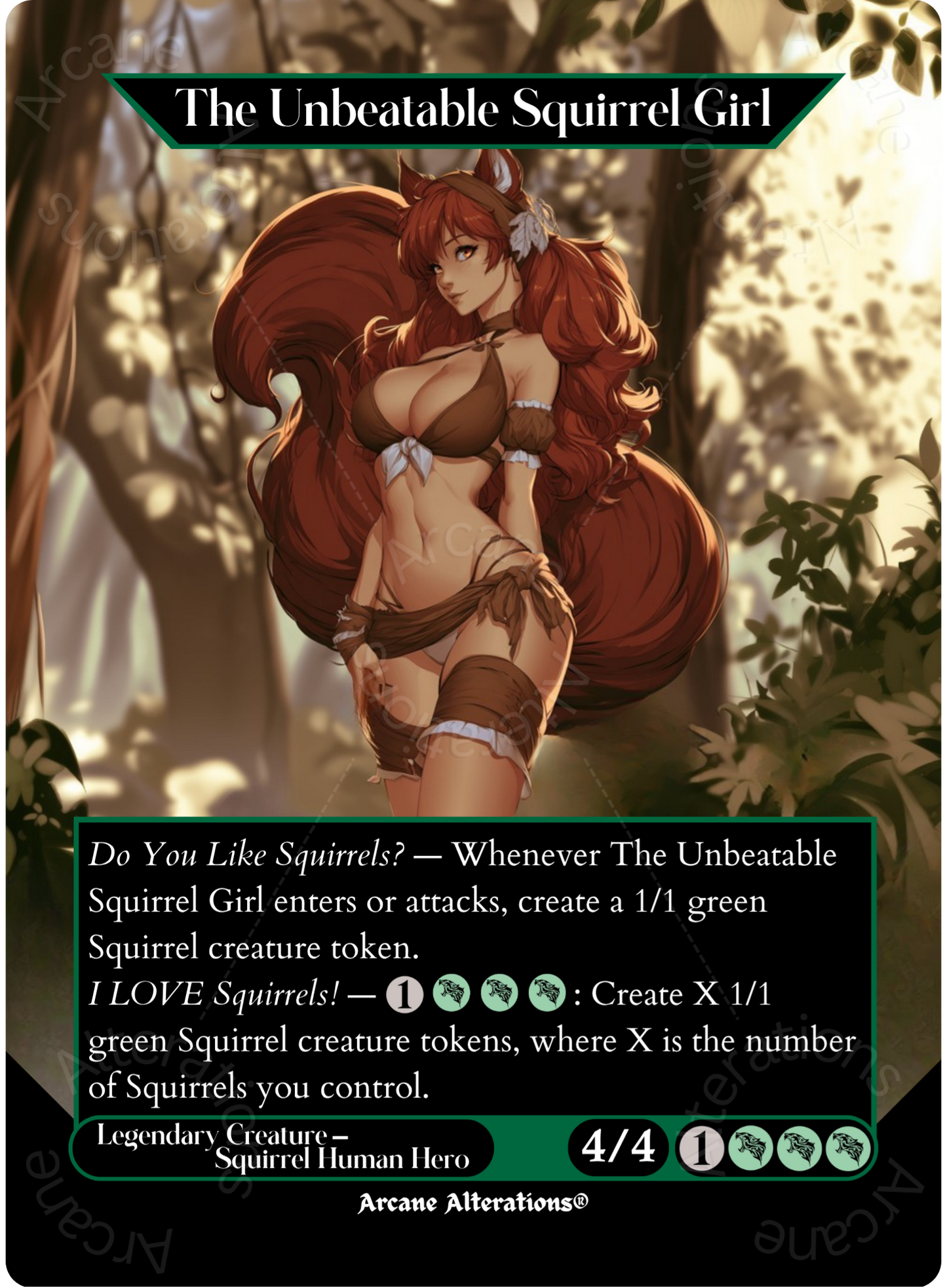 The Unbeatable Squirrel Girl - Full Art Altered Art Custom Proxy Cards