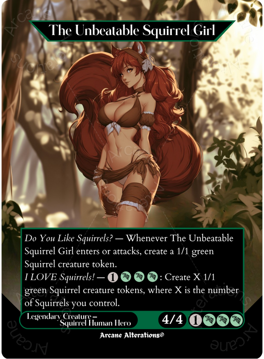The Unbeatable Squirrel Girl - Full Art Altered Art Custom Proxy Cards