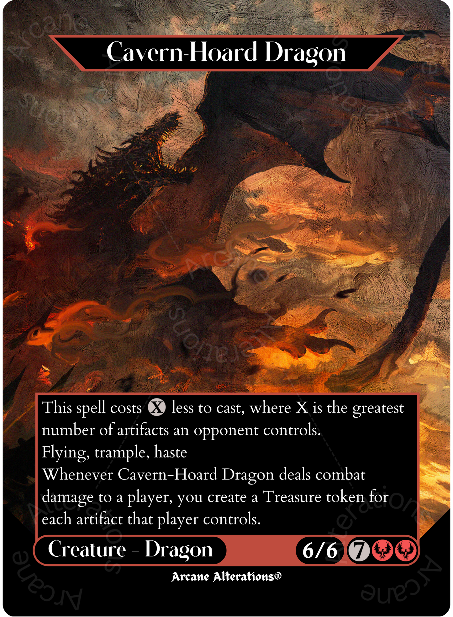 Cavern-Hoard Dragon - Full Art Altered Art Custom Proxy Cards