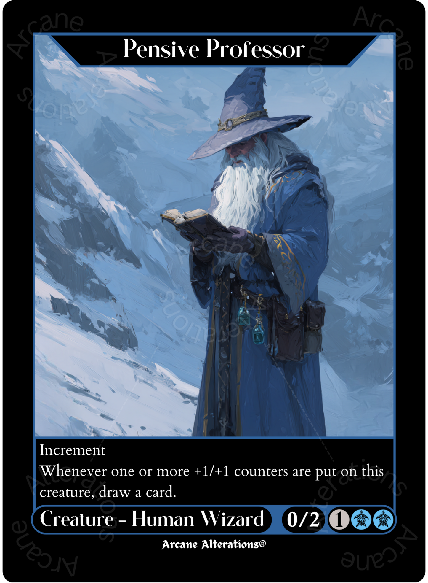 Pensive Professor - High Quality Altered Art Custom Proxy Cards