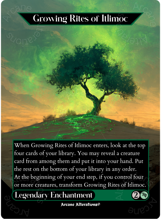 Growing Rites of Itlimoc / Itlimoc, Cradle of the Sun - Full Art Altered Art Custom Proxy Cards