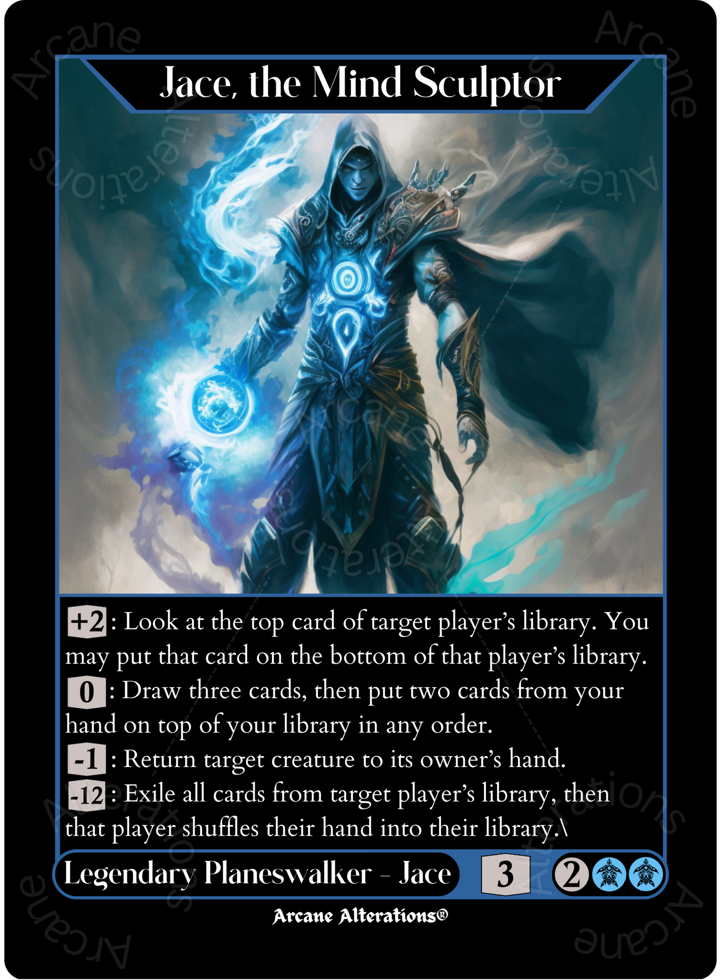 Jace, the Mind Sculptor - High Quality Altered Art Custom Proxy Cards