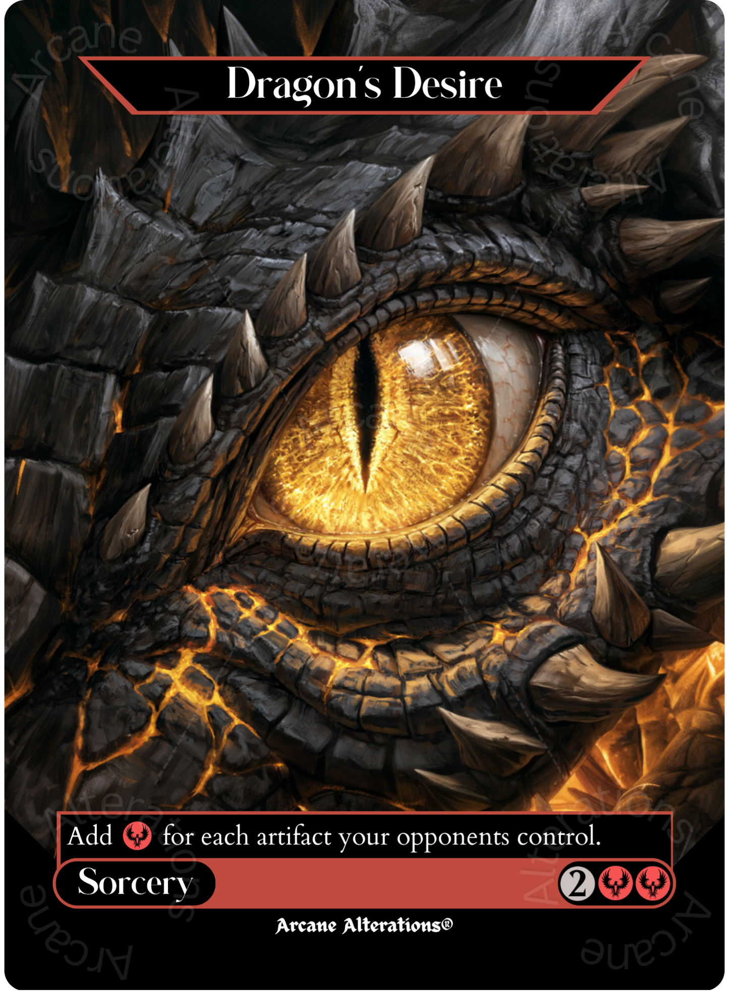 Dragon's Desire - Full Art Altered Art Custom Proxy Cards