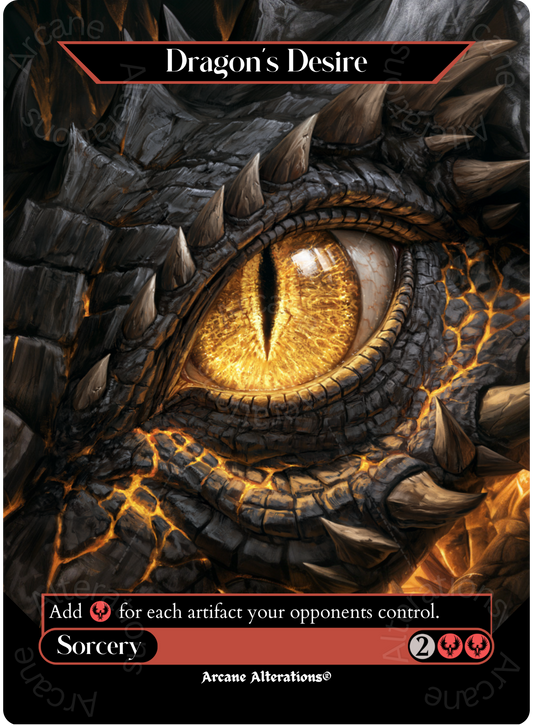 Dragon's Desire - Full Art Altered Art Custom Proxy Cards