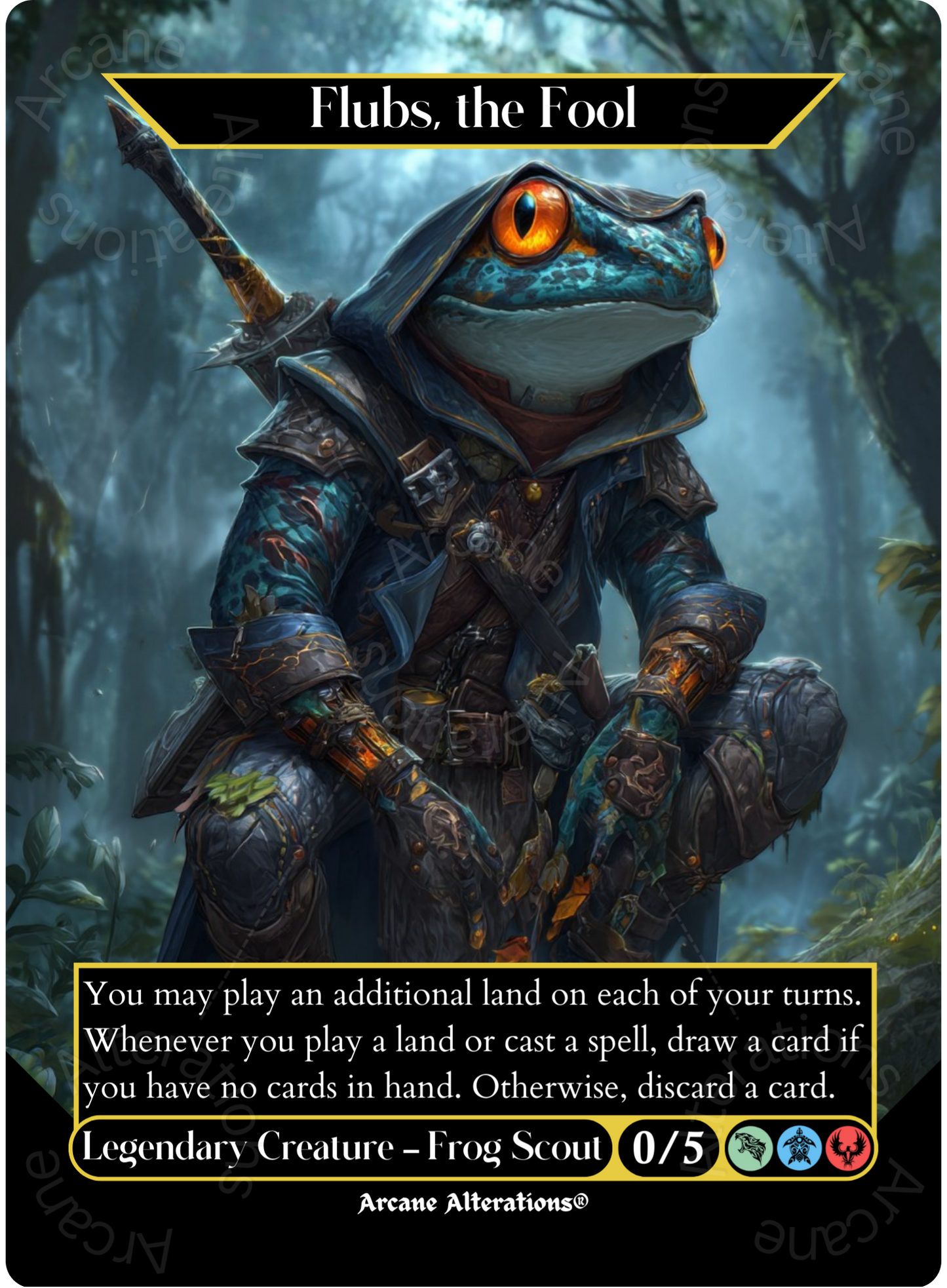 Flubs, the Fool - Full Art Altered Art Custom Proxy Cards